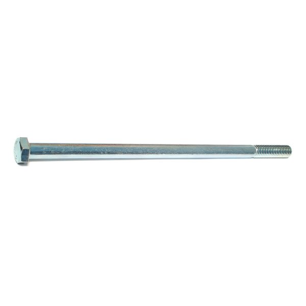 Midwest Fastener Grade 2, 3/8"-16 Hex Head Cap Screw, Zinc Plated Steel, 8 in L, 50 PK 00072